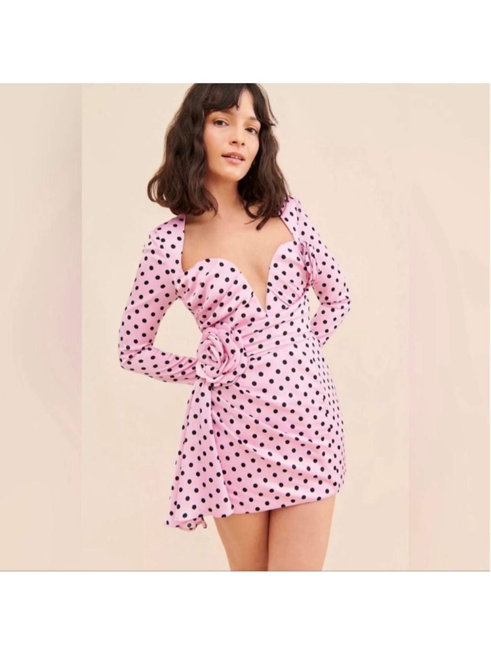 Women's ATOIR Pink Polka Dot Missy Mini Dress Size 2